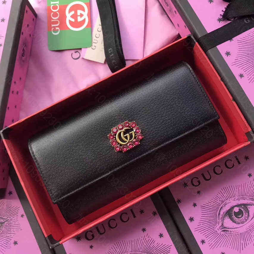 Gucci古驰/499782 黑全皮钱夹