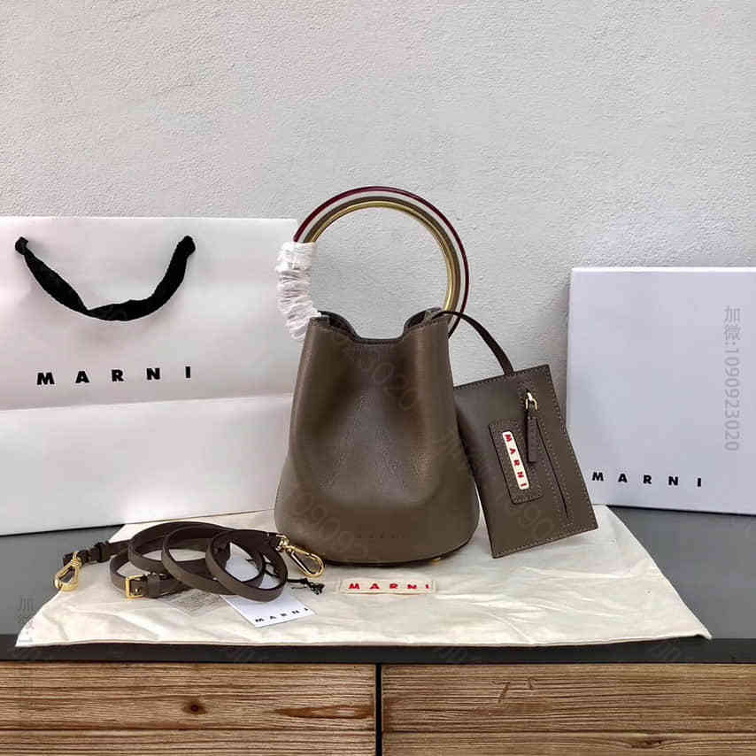 MARNI/玛尼 大象灰圆环桶包