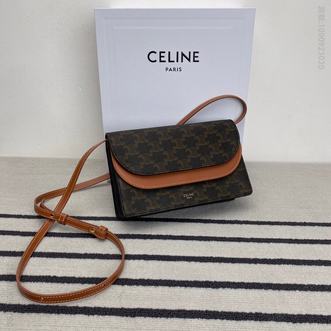 Celine Triomphe Canvas老花单肩斜挎包 10D852CG9.04LU