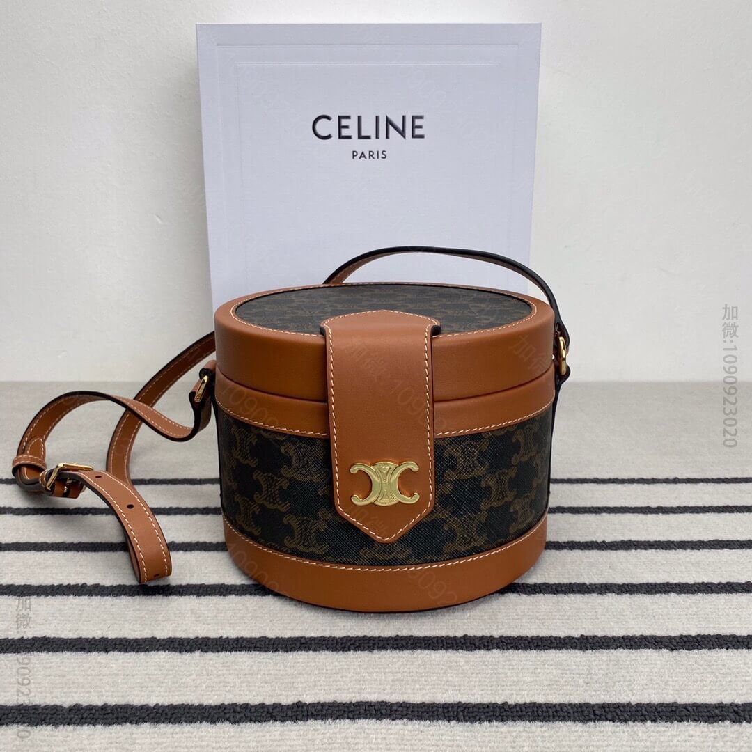 Celine Tambour Triomphe 斜挎盒子包 195192BZ...