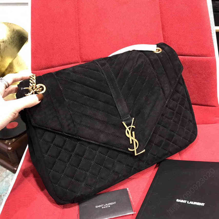 圣罗兰/ysl 专柜同步经典款最新车线羊绒皮单肩斜挎包 440115羊筋