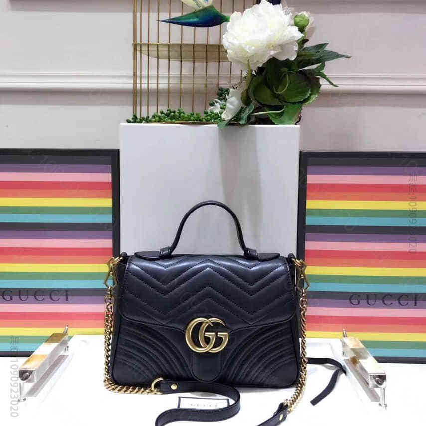 Gucci古驰/GG Marmont系列小号手提包 498110 DTDIT...