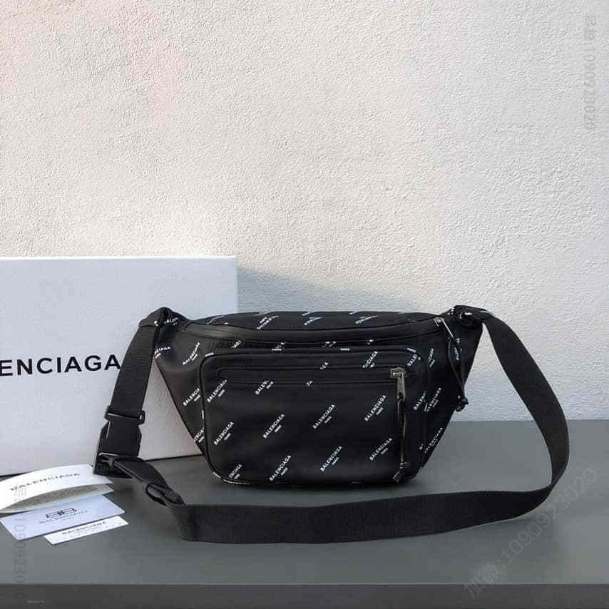 Balenciaga/巴黎世家 满印Logo腰包 92263