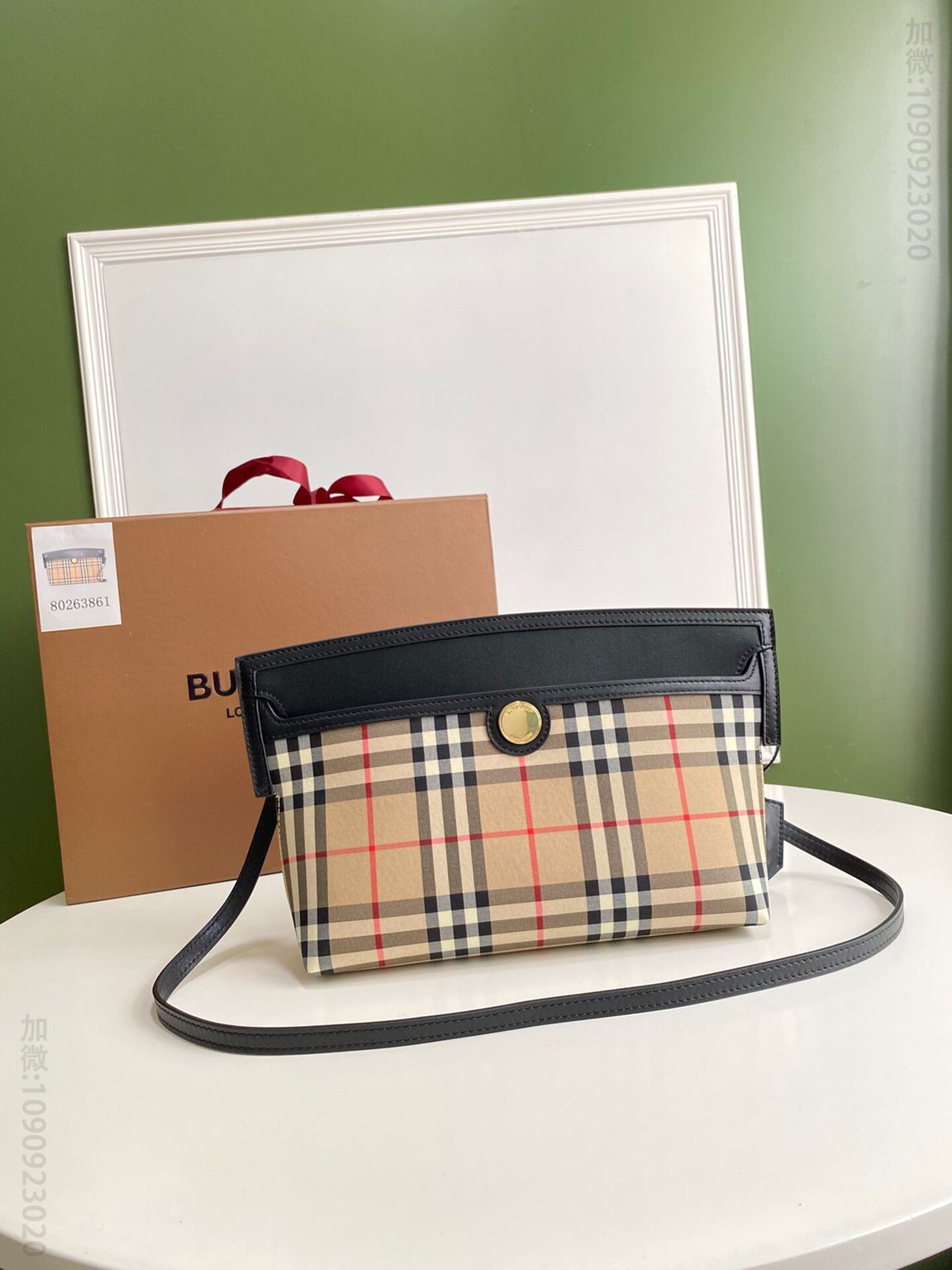 Burberry巴宝莉Vintage 复古格纹裁片Society - 赛尔迪手袋