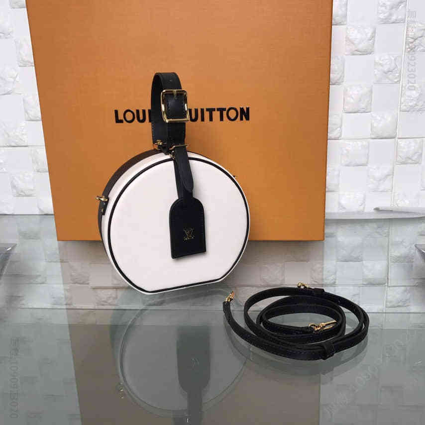 路易威登 LV 黑色配白色Petite Boite Chapeau 手袋