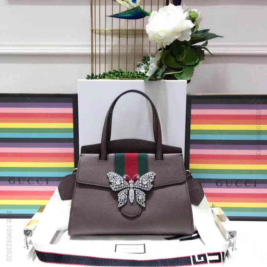 Gucci古驰/蝴蝶水晶Totem系列中号手提包 505342 CWGEX ...