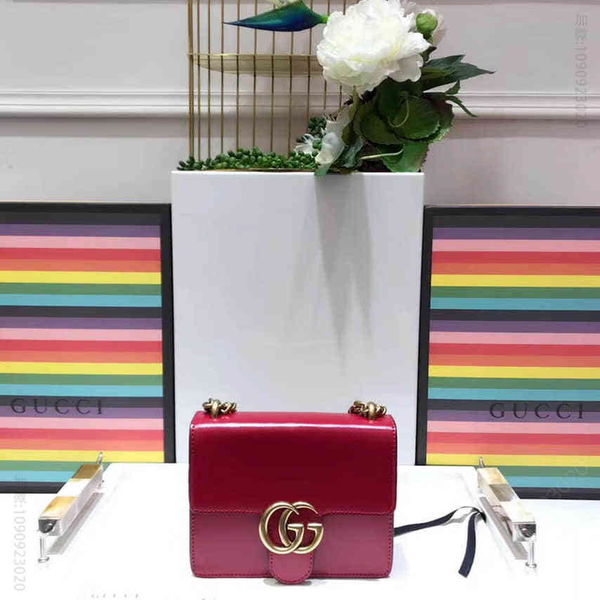Gucci古驰 女包GG Marmont BOX盒子单肩包小号 431384