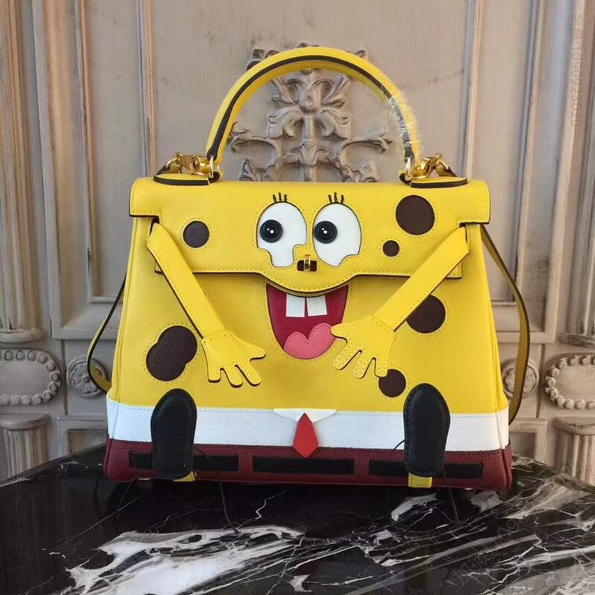 Hermes Kelly SpongeBob 28cm 海绵宝宝包