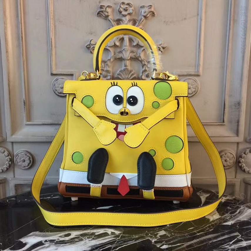 Hermes Kelly SpongeBob 21cm 海绵宝宝包
