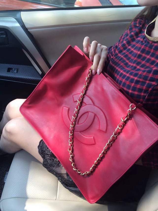 香奈儿女士购物袋 香奈儿/Chanel2023新款购物包 红色 