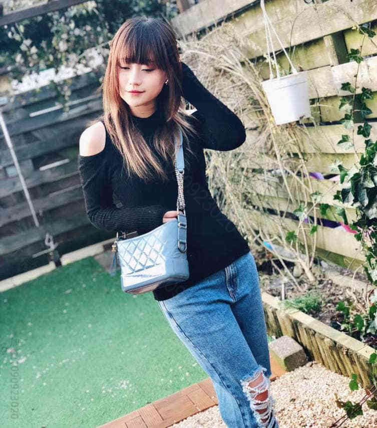 香奈儿（Chanel）18新款羊皮渐变雾霾蓝GABRIELLE流浪包