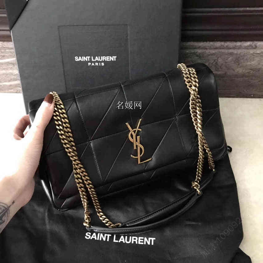 圣罗兰ysl/Saint Laurent JAMIE中号黑色拼接真皮包515821
