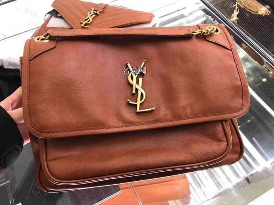 圣罗兰ysl/Saint Laurent NIKI中号复古褶皱真皮链条包4989130