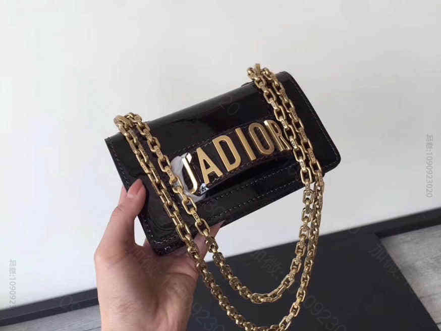 迪奥/dior 18春夏专柜新款Jadior Mini Woc款漆皮链条包 ...