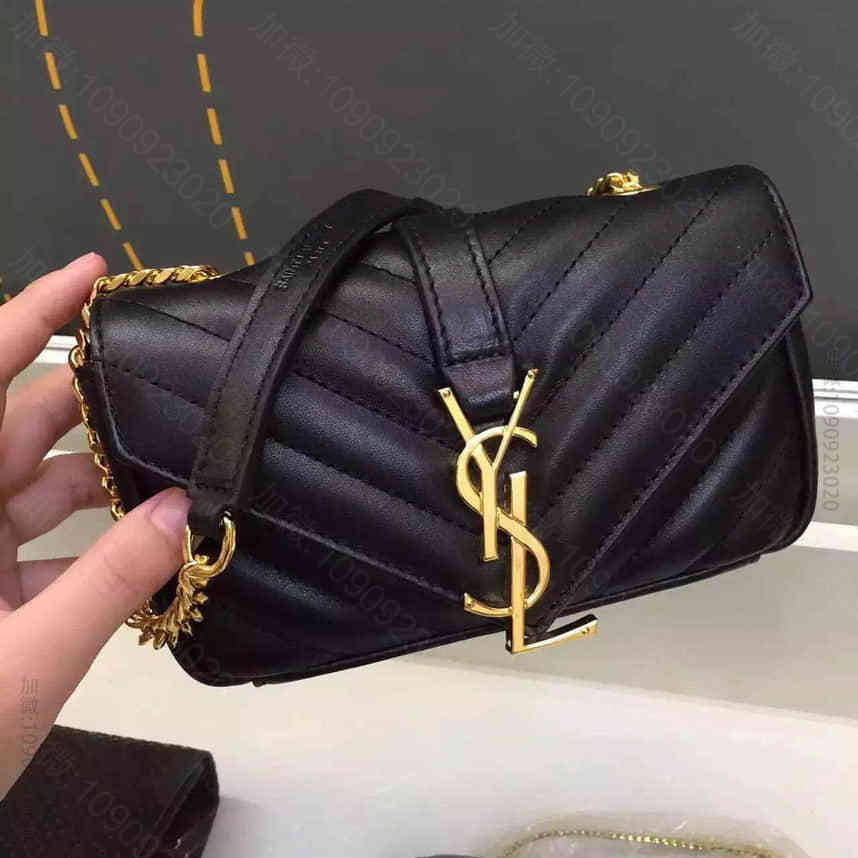 圣罗兰（SAINT LAURENT） 新款女士链条包 黑色