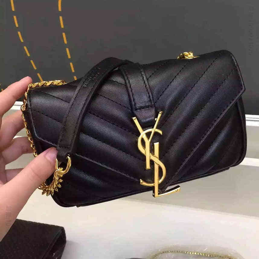 圣罗兰（SAINT LAURENT） 新款女士链条包 黑色