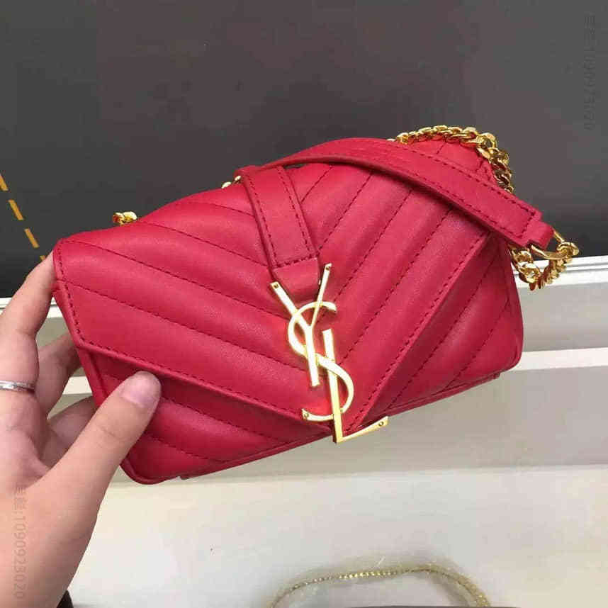 圣罗兰（SAINT LAURENT） 新款女士链条包 红色