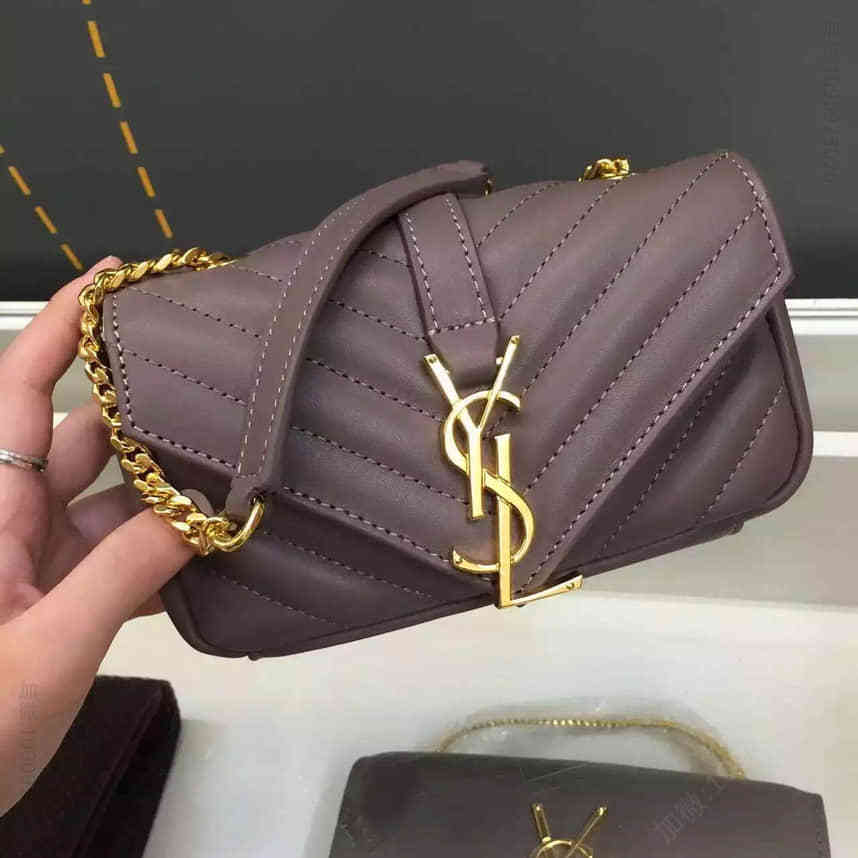 圣罗兰（SAINT LAURENT） 新款女士链条包 灰色