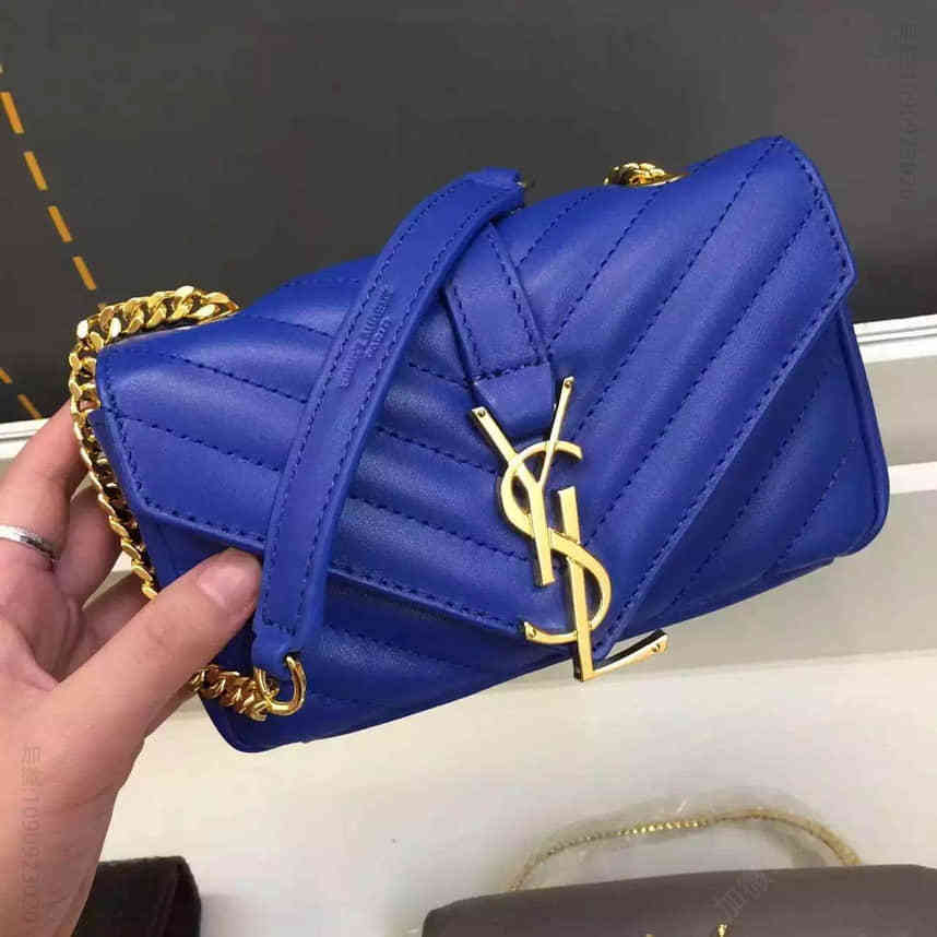 圣罗兰（SAINT LAURENT） 新款女士链条包 蓝色