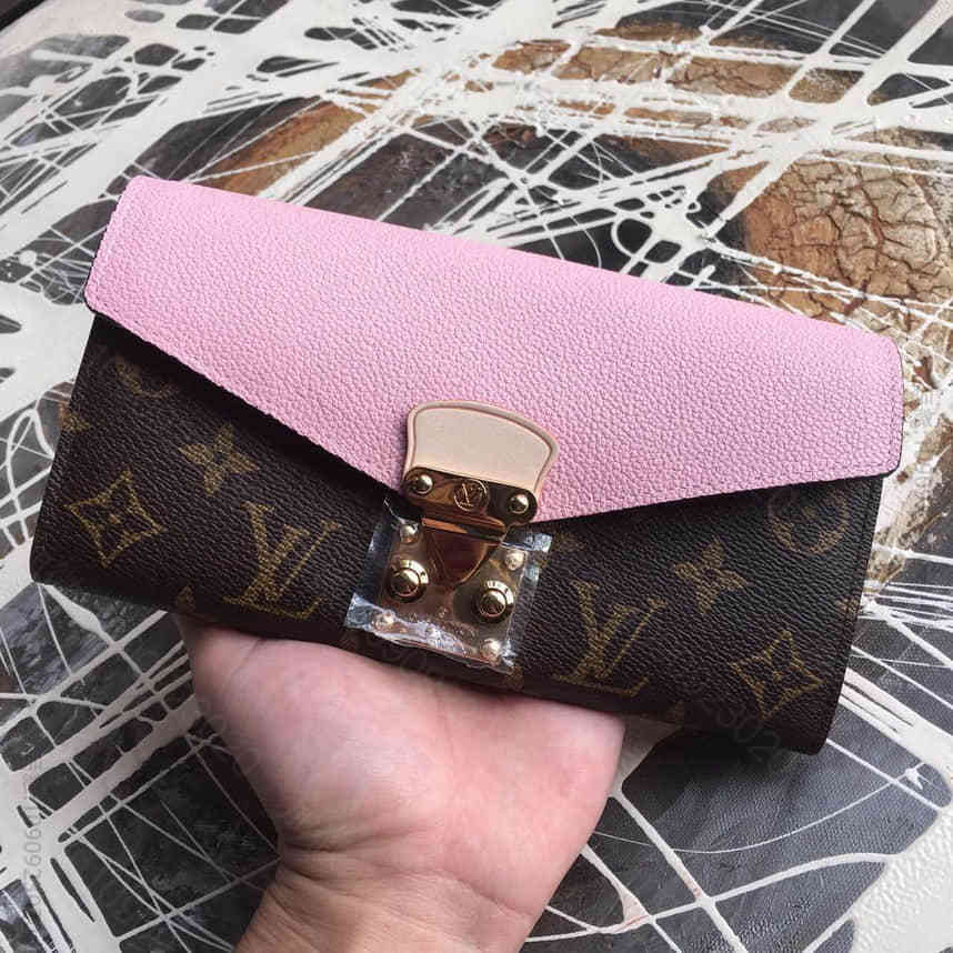 路易威登Louis Vuitton女式长款钱包M61279 芭蕾粉 原单包包...