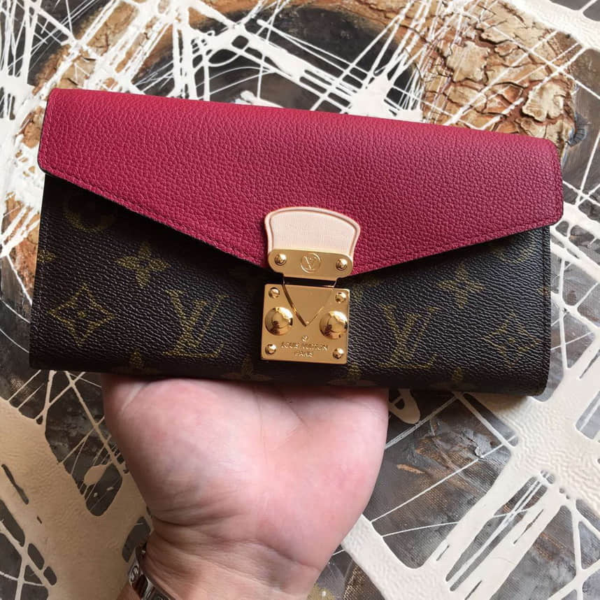 路易威登Louis Vuitton女式长款钱包M58413 酒红色 外贸原单包包