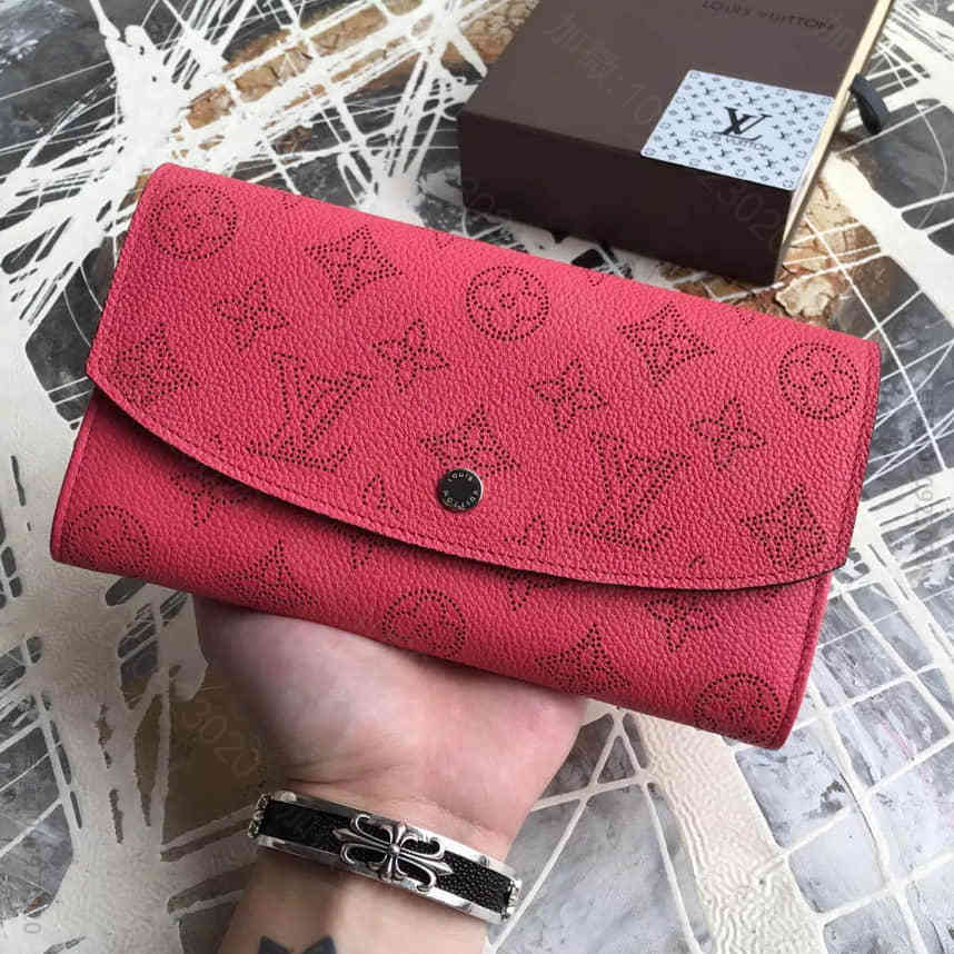 （LV）女士钱包 美人粉压花牛皮 长款搭扣 M60143 外贸原单包包女 尾...