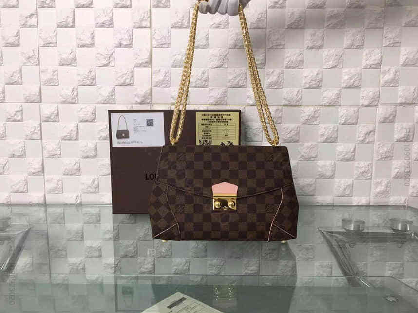 LV N41597 croisette damier咖啡格邮差包 黑龙江高仿...