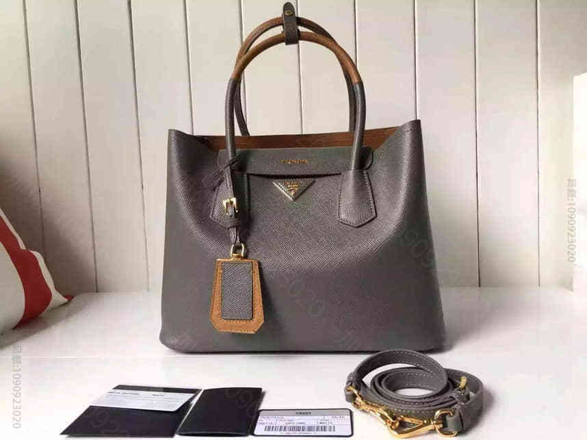 Prada Double Saffiano 牛皮手袋 1BG775 东莞顶级...