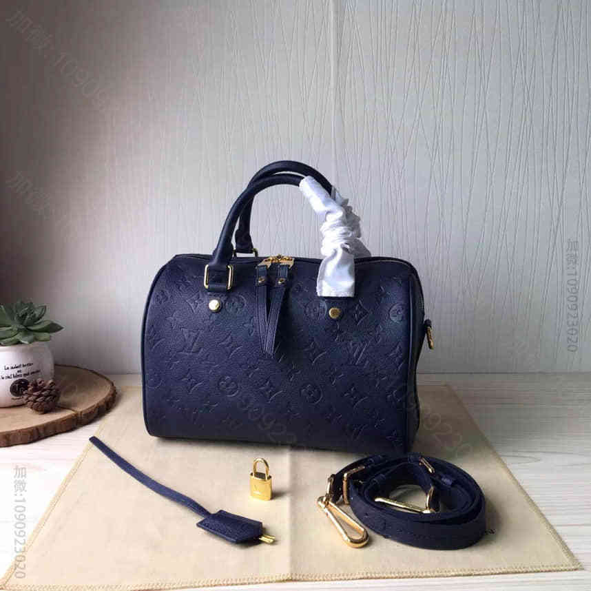 LV M40753蓝色 SPEEDY 25系列手袋 a货包包批发微信号