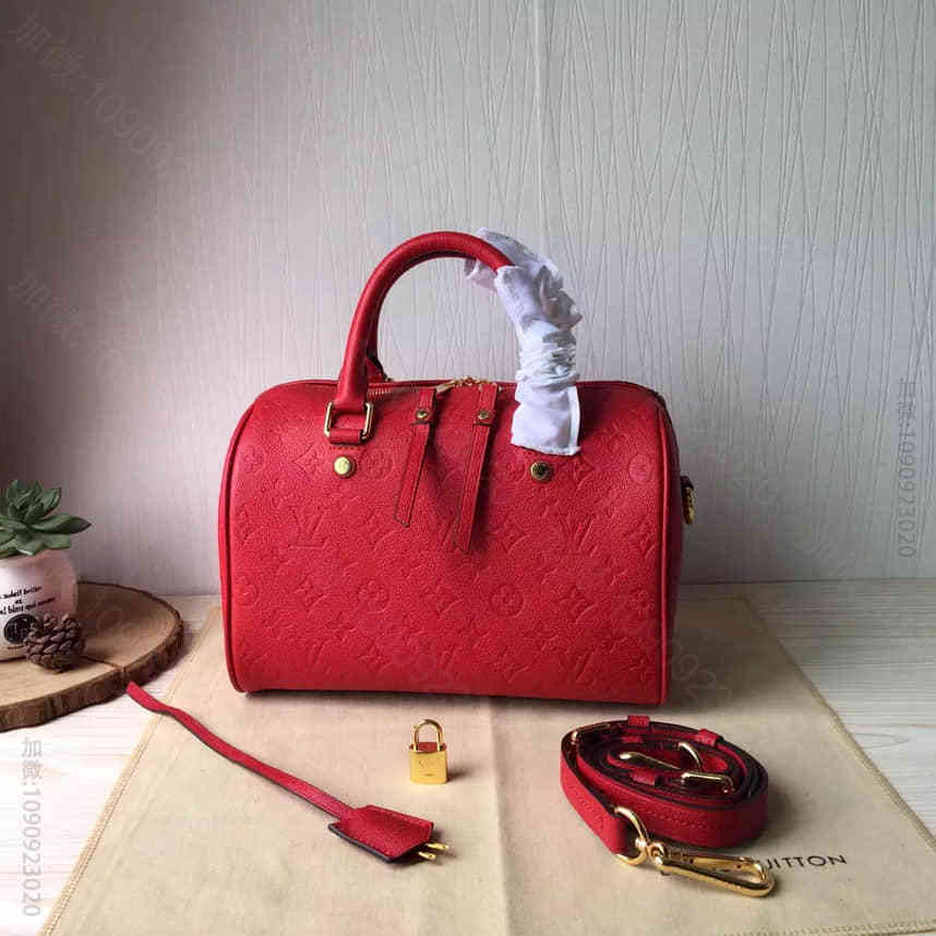 LV M40753红色 SPEEDY 25系列手袋 a货包包厂家直销微信