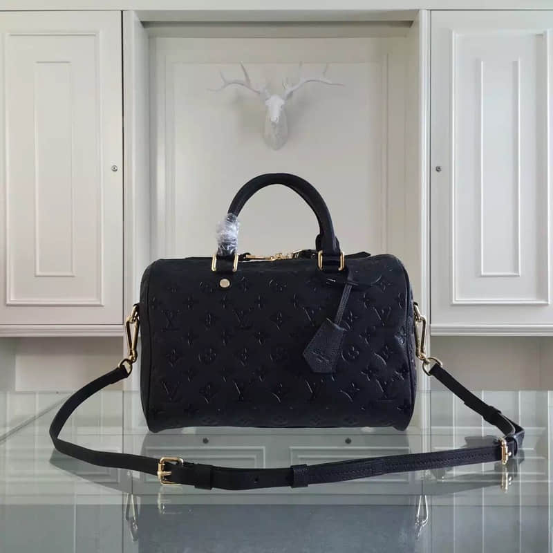 LV女包 Louis Vuitton LV91330 恒久优雅 独特凸纹 黑色 高仿LV包包网站 