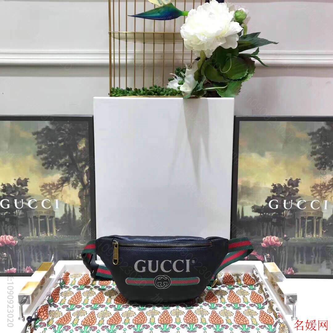 Gucci古驰 /print Mini Belt Bag 复古印花腰包 52...