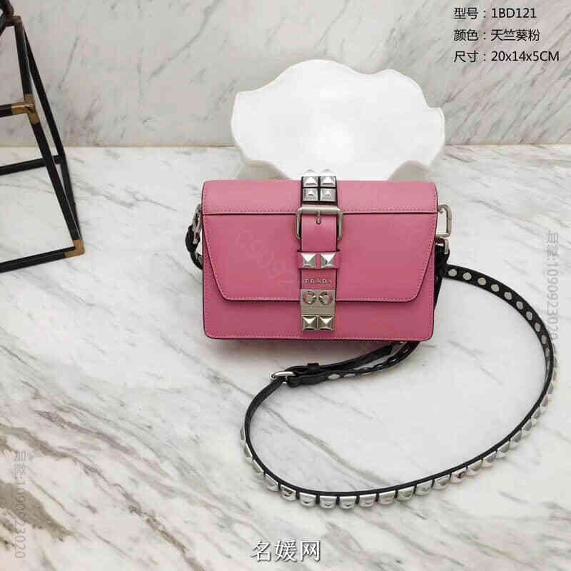 普拉达/Prada Elektra 小牛皮手袋铆钉包 1BD121