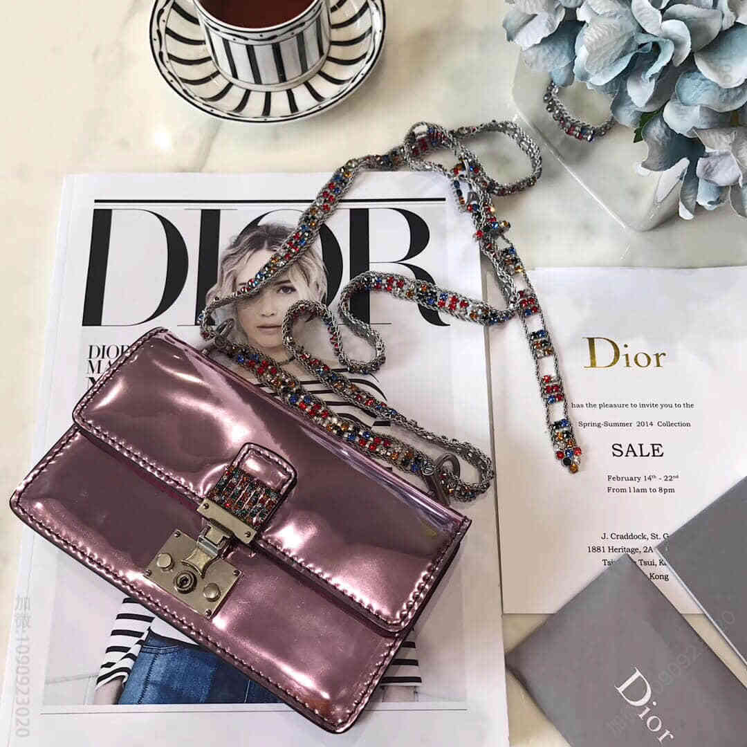 Dior/迪奥 18ss新款 彩色宝石肩带Addict限量系列单肩包