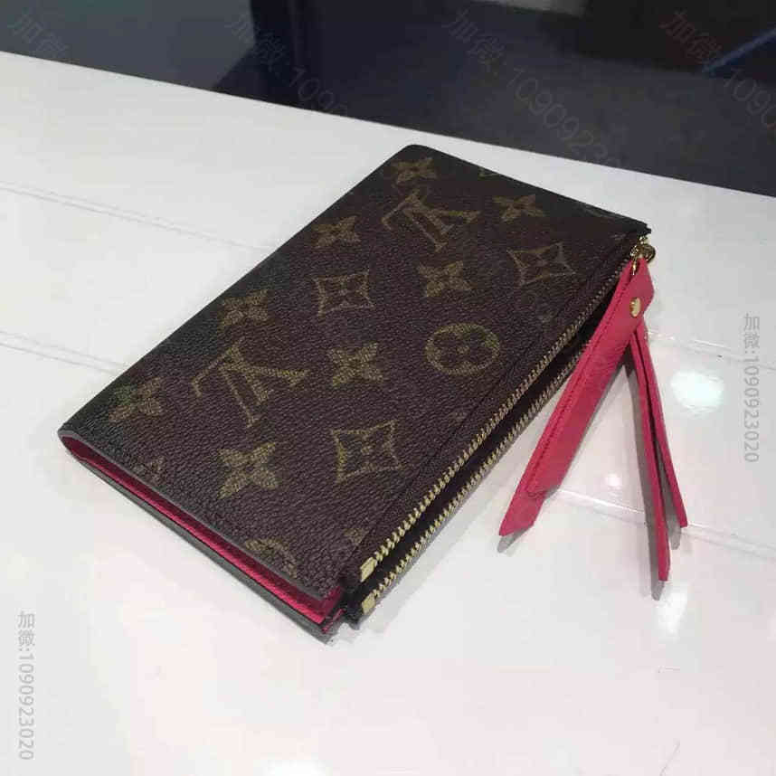 LV M61271 Monogram帆布材质 Adele紧凑型钱夹 精仿包包...