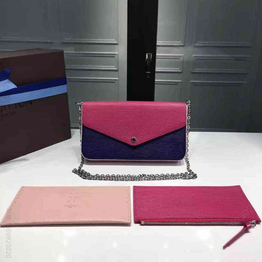 【原单】Louis vuitton LV M61753 Felicie水波纹手袋三件套