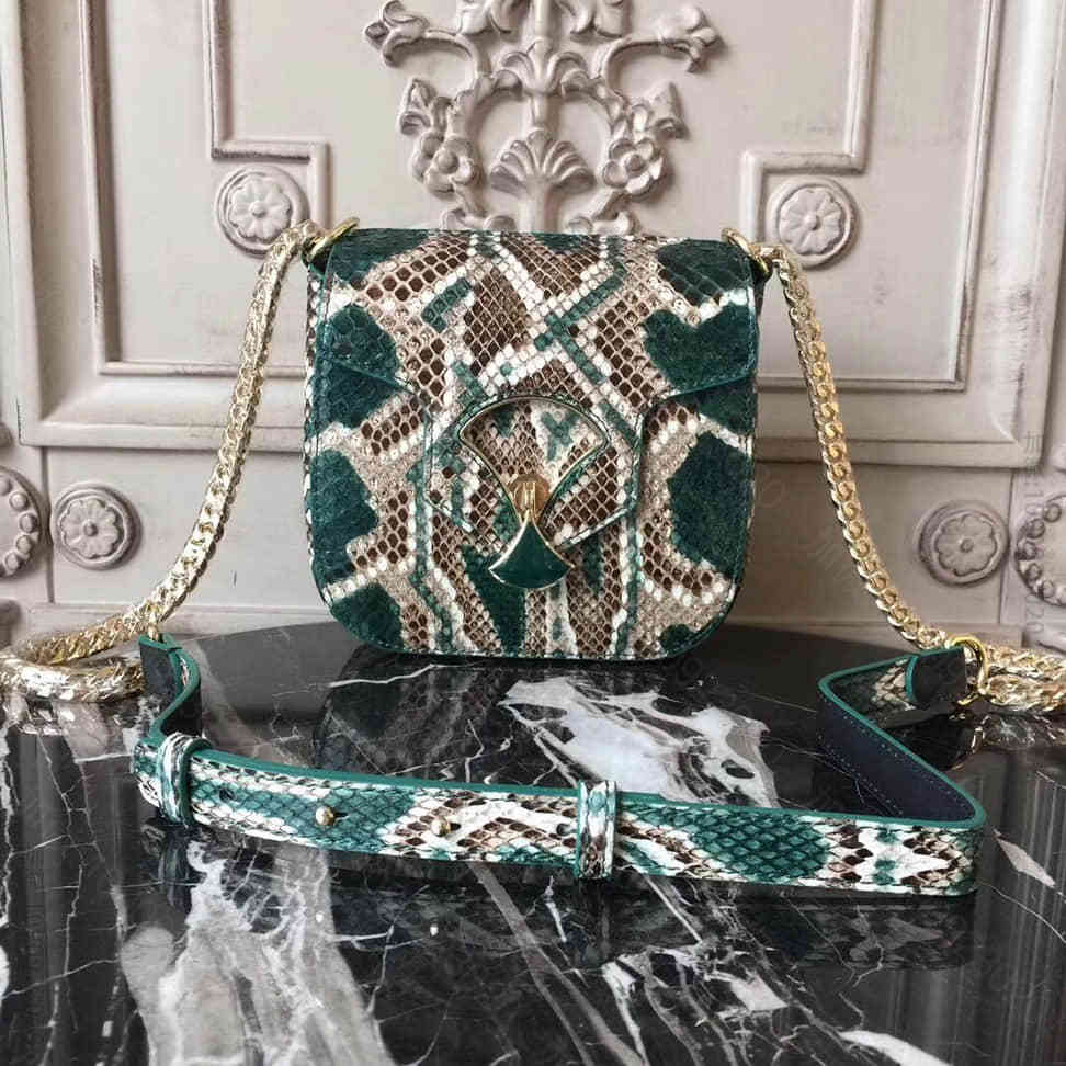 BVLGARI Divas Dream系列 森林绿 蛇皮17CM
