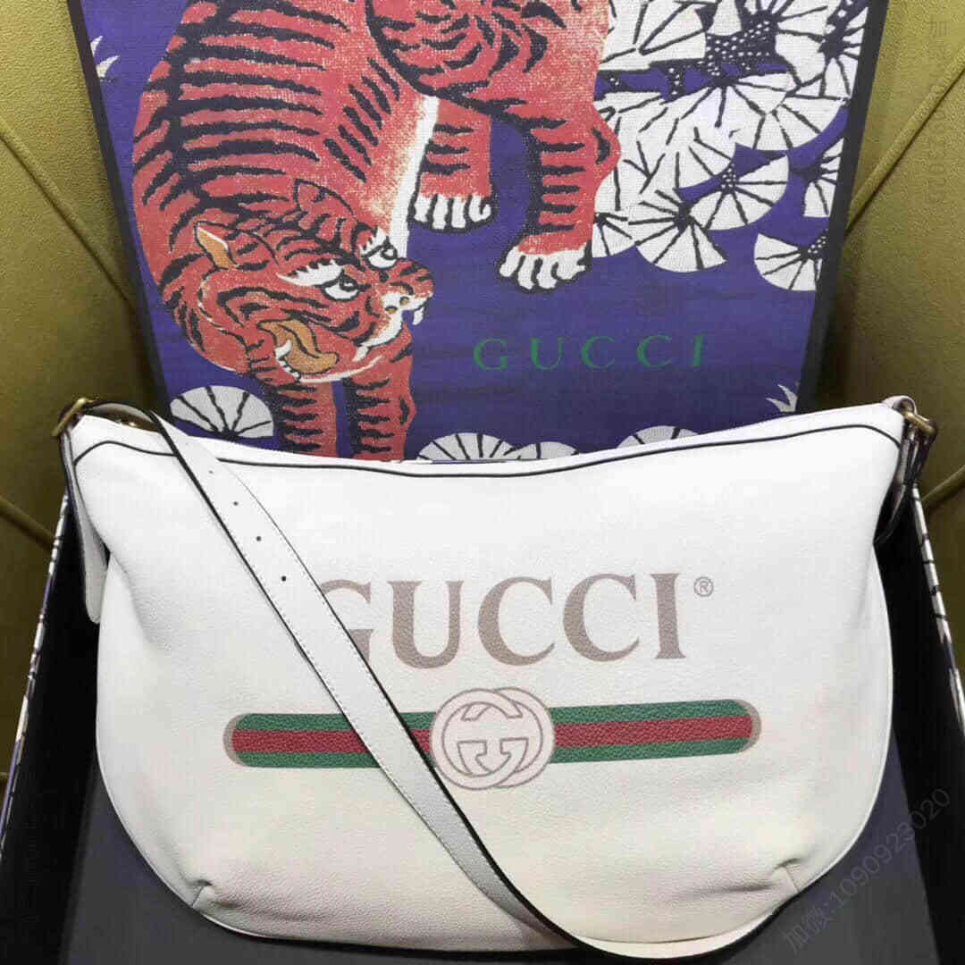 Gucci古驰/印花半月形圆底包 523588
