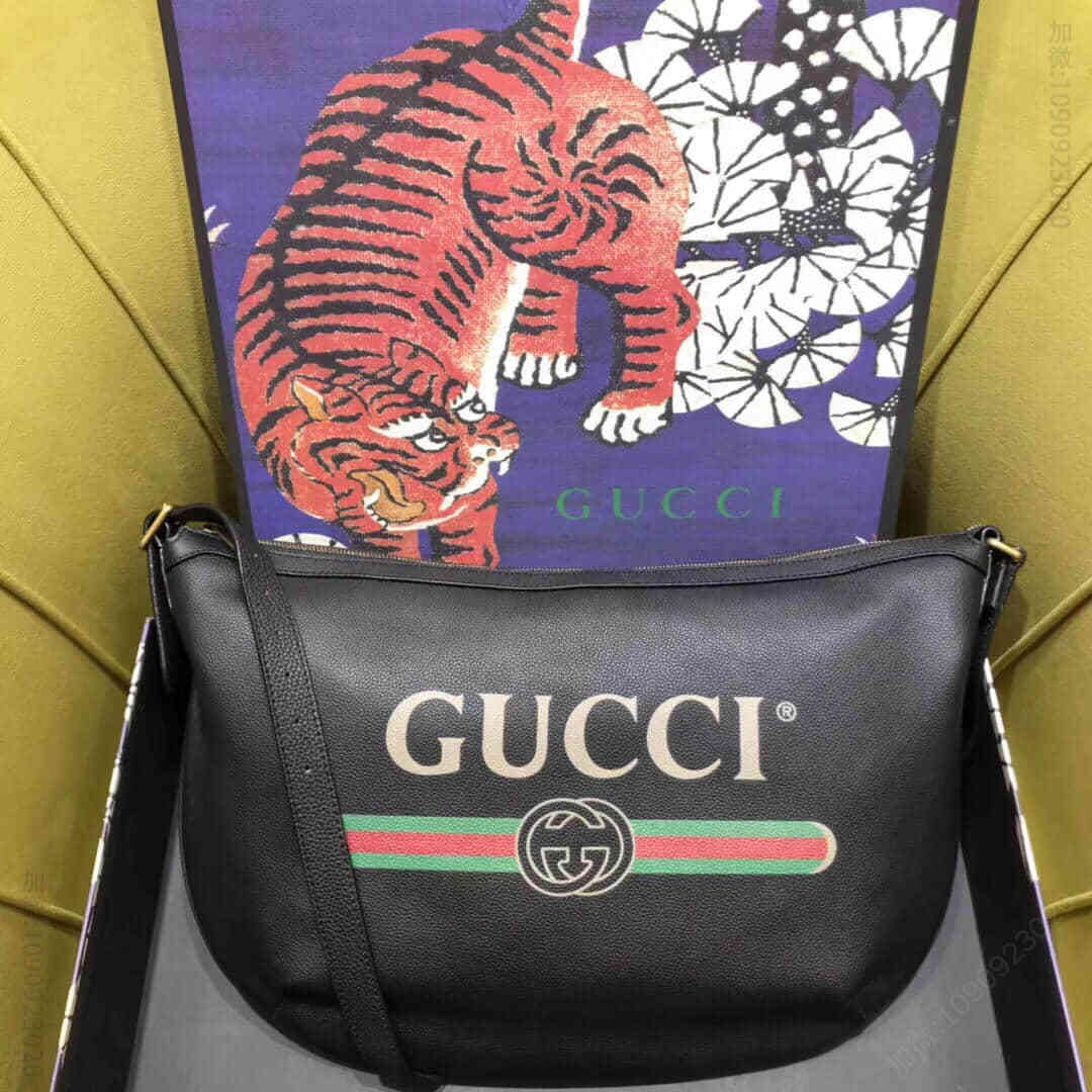 Gucci古驰/印花半月形圆底包 523588