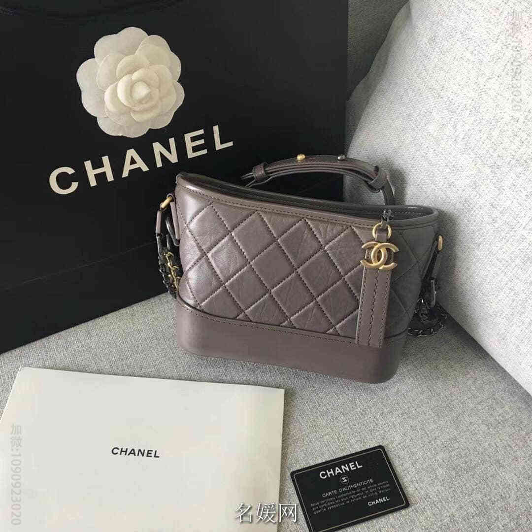 Chanel/香奈儿 18年早秋新款Gabrielle大象灰流浪包