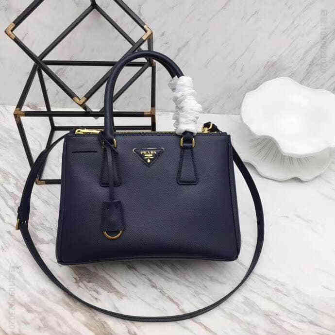 PRADA/普拉达 原单十字纹牛皮小号杀手包 1BA863