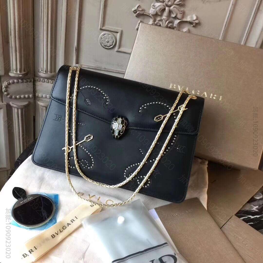 BVLGARI爱神之箭Serpenti Forever heart饰钉舌头包...
