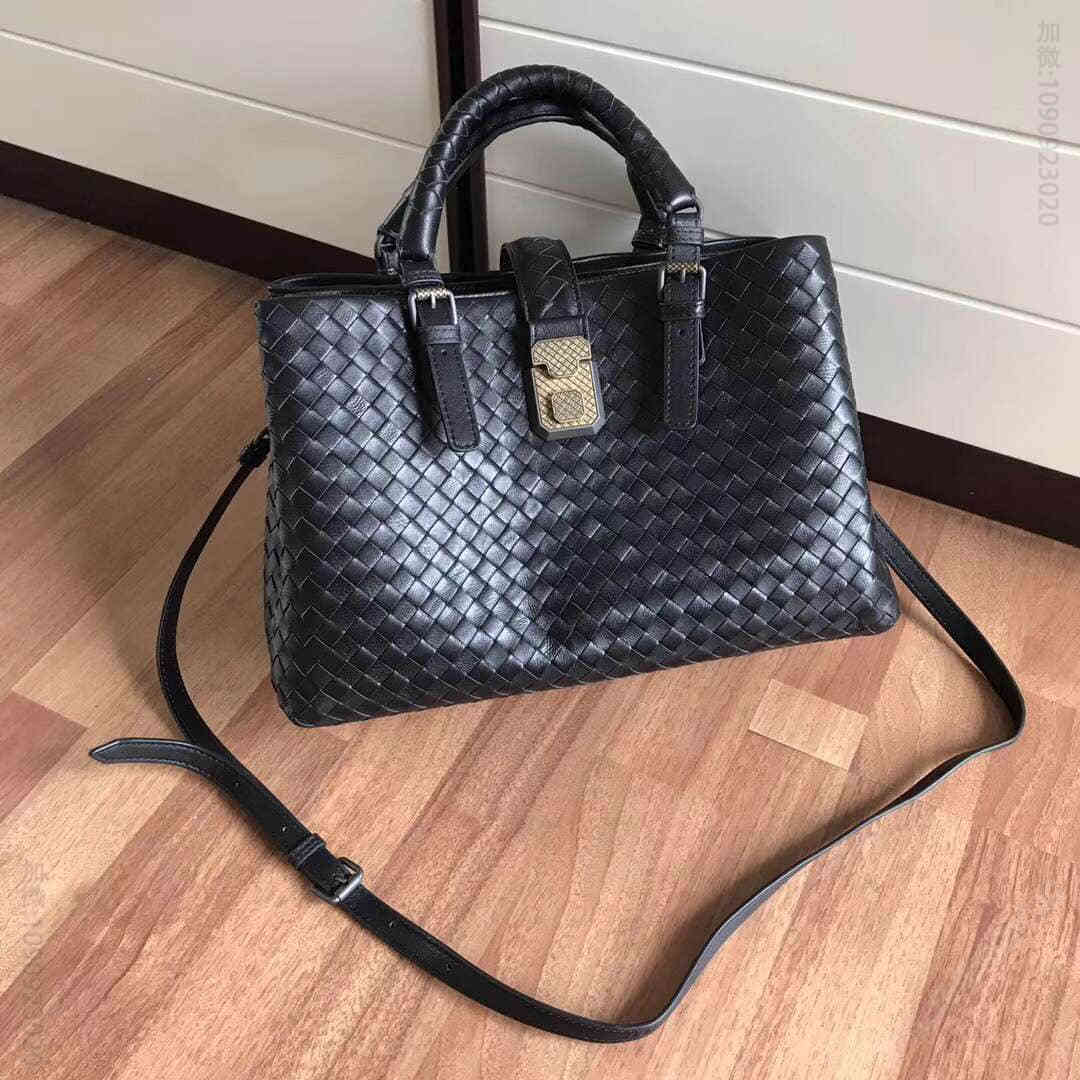 葆蝶家（BottegaVeneta） BV 专柜最新编织款中号羊皮罗马包 MS7453