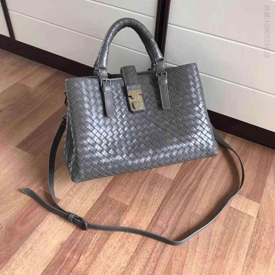 BV手提包 葆蝶家（BottegaVeneta） BV 专柜最新编织款中号羊皮罗马包 MS7453 BV女包 