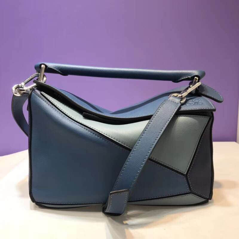 LOEWE/罗意威Puzzle Bag Varsity Blue Multitone
