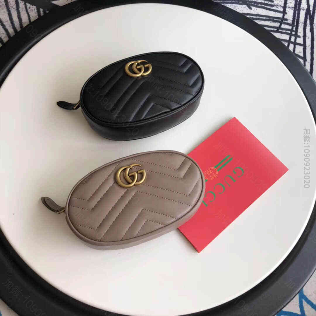 Gucci古驰/GG Marmont系列绗缝皮革腰包 476434