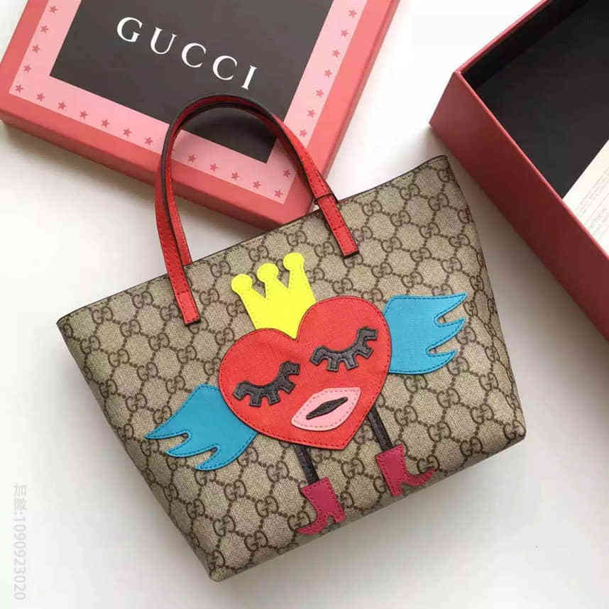 Gucci古驰 2016秋冬火爆最萌mini 炒鸡卡通购物袋 410812迷你萌宠手提包