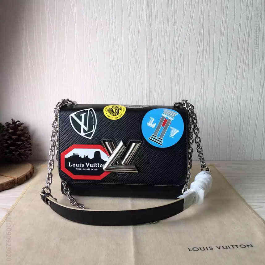 LV 2016原单FW限量3D涂鸦TWIST 中号手袋 M52105