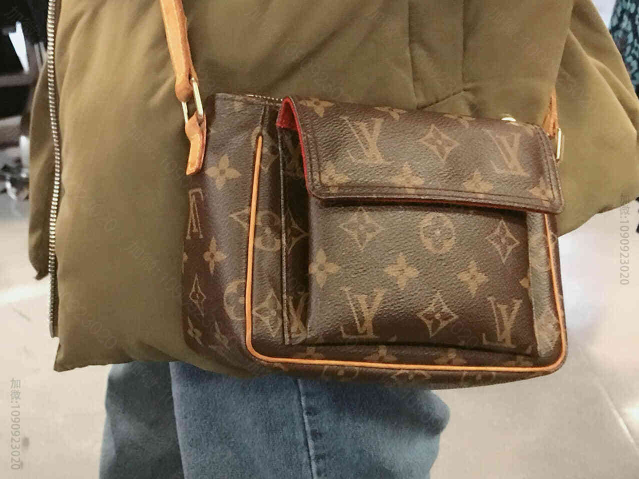 LV/路易威登 老花豆腐包 小方包 日本中古包 M51165