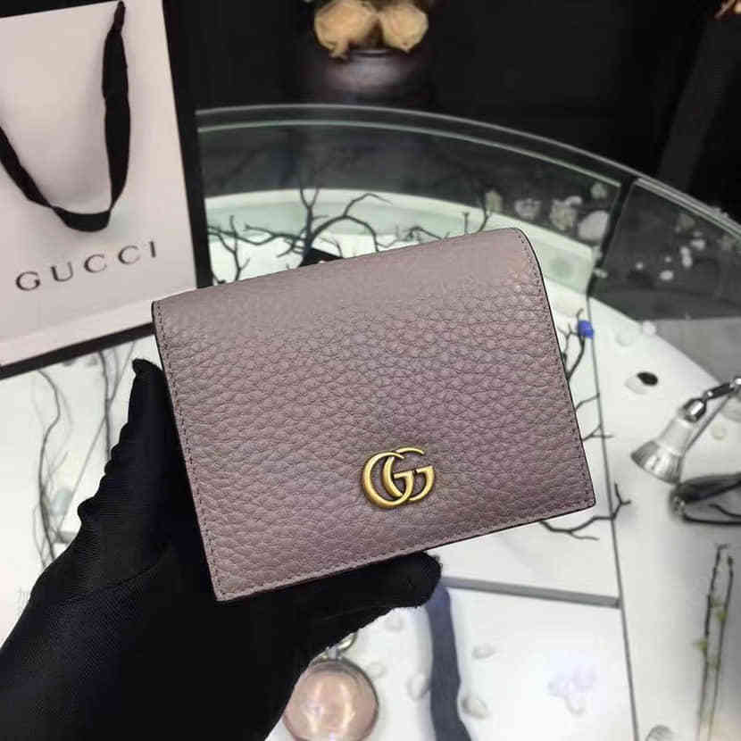 Gucci古驰 原单Animalier系列 短款按扣真皮卡片夹456126